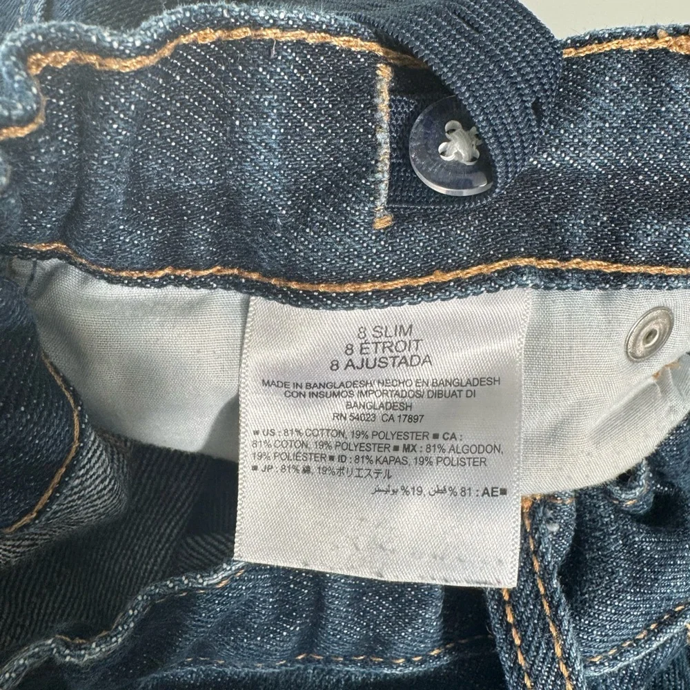 Old Navy Dark Blue Denim Jeans Kids Boys Size 8 Slim